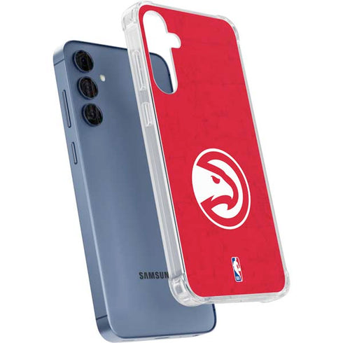 NBA Atlanta Hawks Distressed Galaxy S24 Clear Case